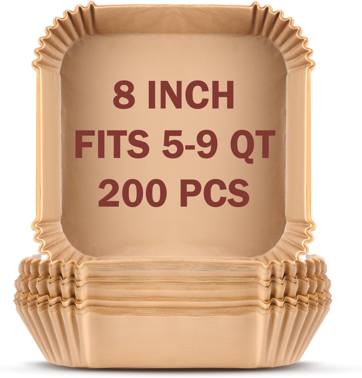 OLESBUR Air Fryer Liners Disposable, 200Pcs 8 Inch Airfryer Paper Liners, Unbleached Parchment Paper for Air Fryer Basket, Non-Stick Air Fryer Accessories, Liners for Baking, Parchment Paper Sheets - $9.99