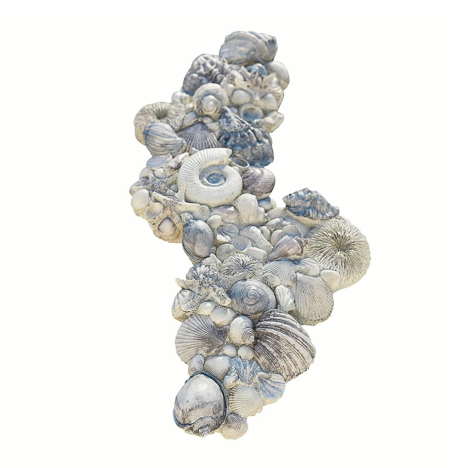 Loberon Deko-Muscheln Potnarvin, handbemalt, stilvolle Wand- oder Tischdeko, maritimes Flair, Outdoor-geeignet, Dekoobjekt,Polyresin, grau/blau/lila | handbemalt, stilvolle Wand- oder Tischdeko, maritimes Flair, Outdoor-geeignet, Dekoobjekt,Polyresin