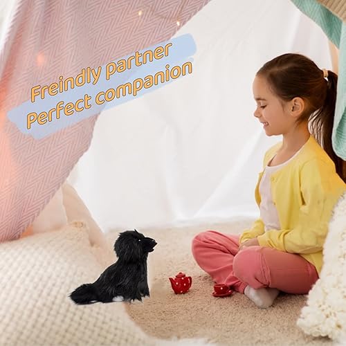 Miniatura 3 de Adorable juguete de peluche de Terranova de 10 pulgadas, suave y esponjoso, para niños y niñas, bonita muñeca de animal para jugar y comodidad