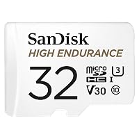 SanDisk HIGH ENDURANCE Video Monitoring for Dashcams & Home Monitoring 32 GB microSDHC