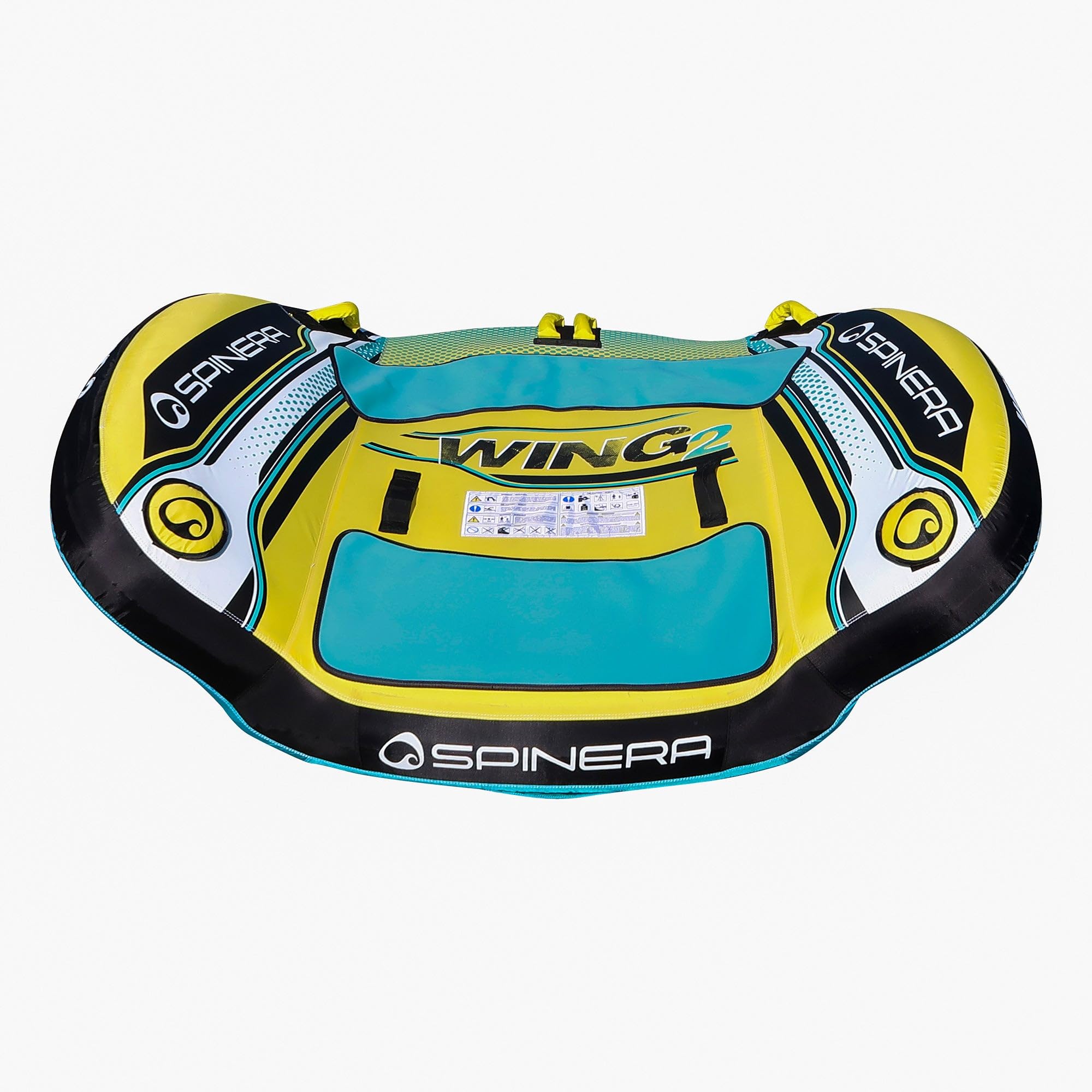 SPINERA Wing Towable Wasser Tube 2 & 3 Personen – Fliegendes Action-Tube mit Flügeldesign, 840D Nylon Full Cover, Boston Ventil & Quick Connector – Luftkammern für Sicherheit & Speed