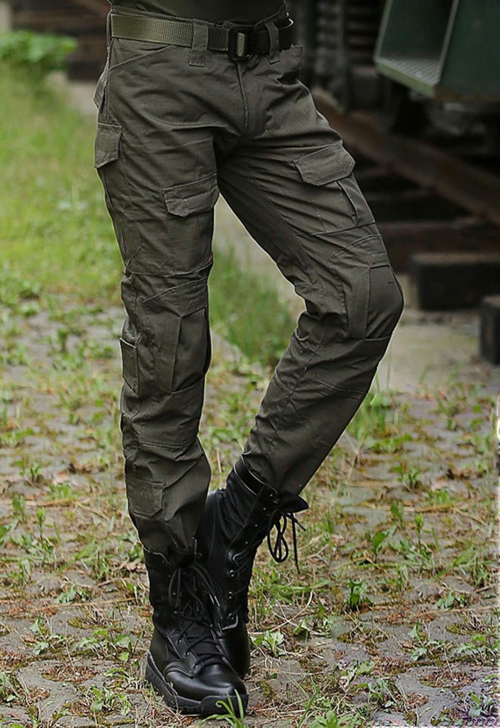 Flygo Mens Ripstop Tactical Pants Lightweight Operator EDC Assault Cargo Pants