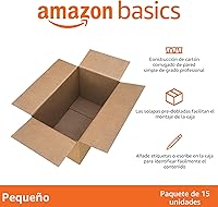 Vista 2 de Yaxa Basics Cajas de cartón para mudanzas, paquete de 15, pequeñas, marrones, 16 x 10 x 10 pulgadas