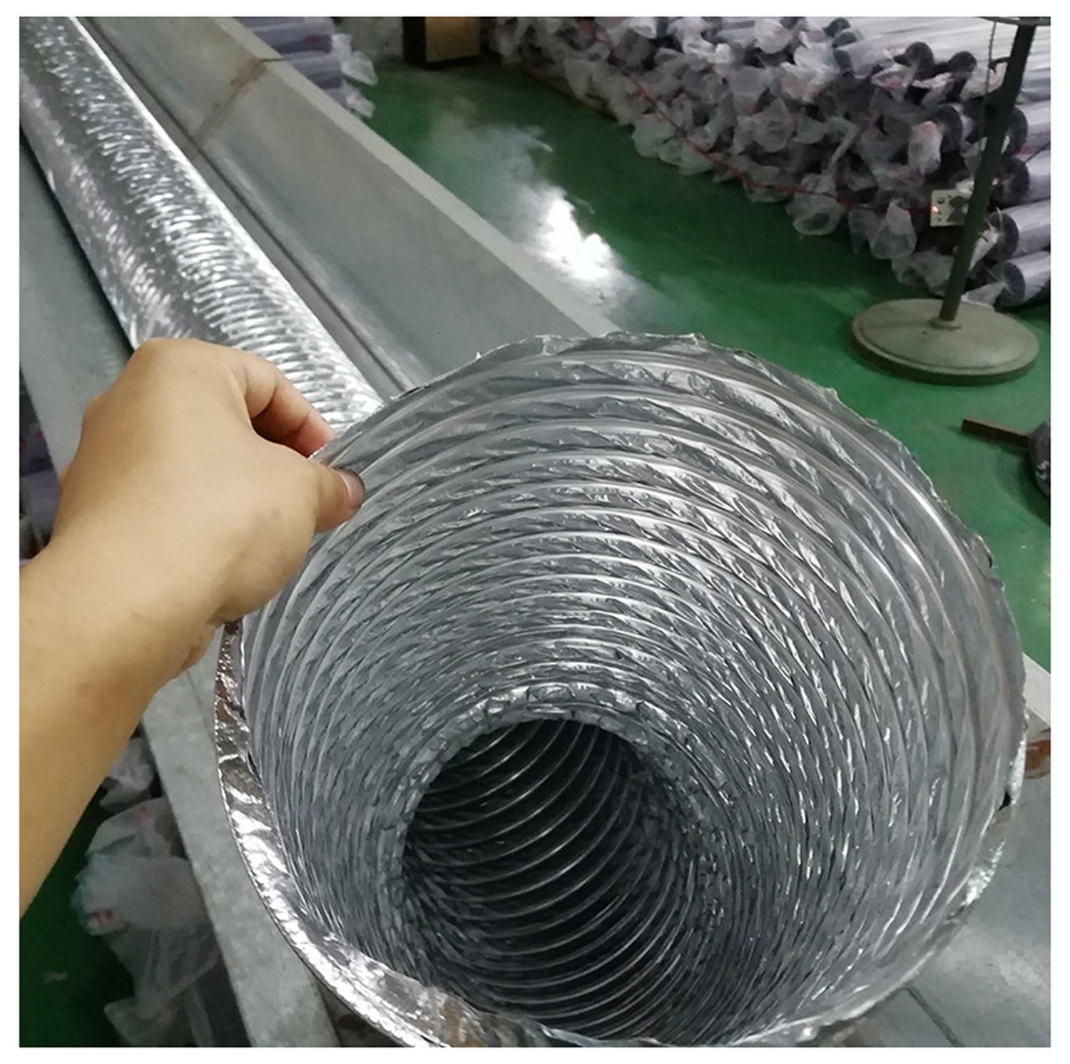 Condotto Flessibile in Alluminio, Condotto di Ventilazione Flessibile in Alluminio for Cappa aspirante da Bagno e Cucina, Lunghezze Multiple 80-300 mm(4m,200mm)