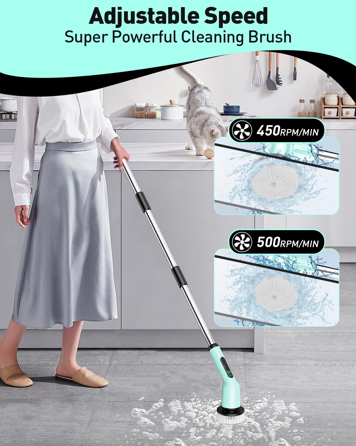 Electric Shower Scrubber - Powerful Cleaning! -3 Electric Shower Scrubber - Powerful Cleaning! -3