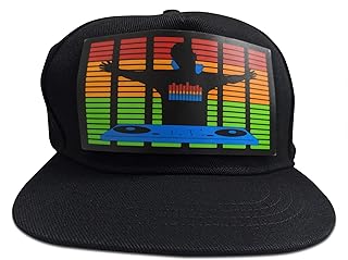 CAPLED Flashing LED Hats â€“ Sound Activated Baseball Cap with Lights (DJ)