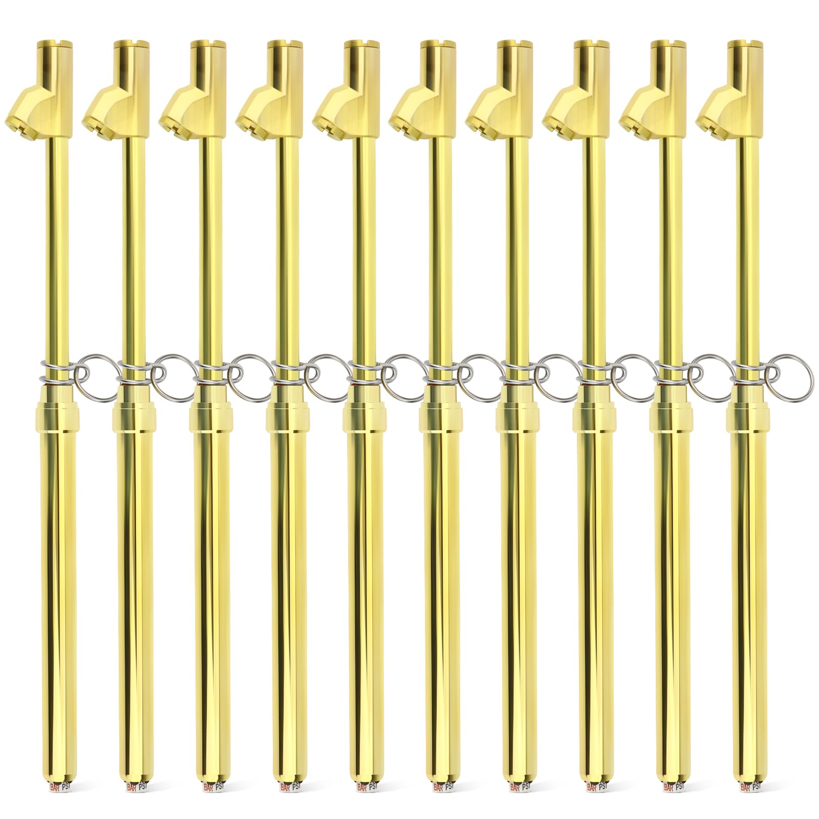 Silver Tire Pressure Gauge - Dual Head, 10 Pcs -10 Silver Tire Pressure Gauge - Dual Head, 10 Pcs -10