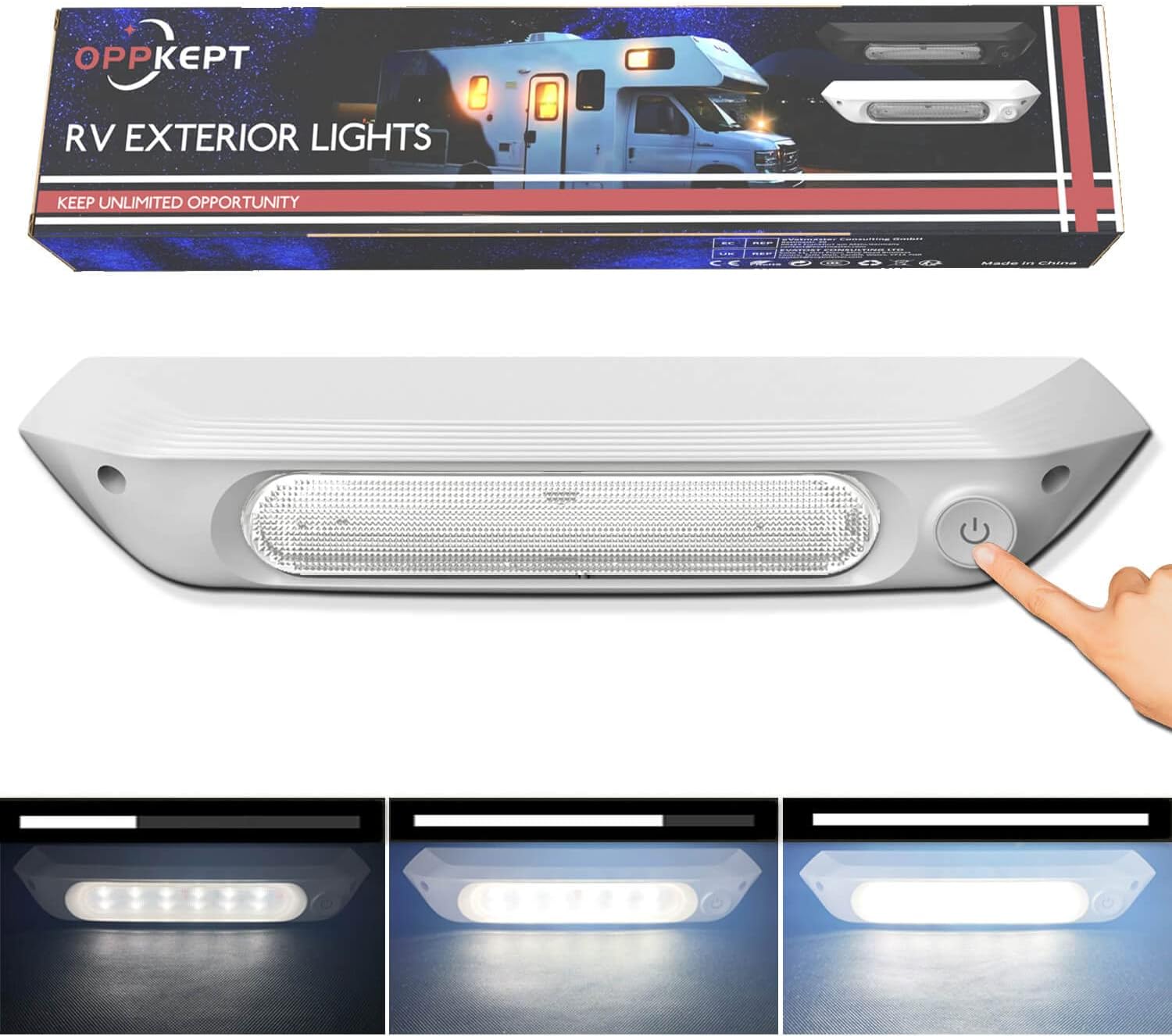 Camper Lights 12V 360 Lumen LED RV Porch Light - Exterior Utility ...