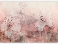 Vista 12 de artgeist Mural de pared Flores y plantas, 154 x 110 pulgadas, papel tapiz autoadhesivo extraíble grande, diseño impreso, mural de líneas de cemento