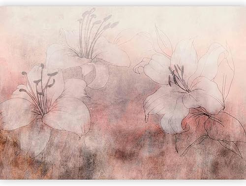 artgeist Mural de pared Flores Florales 116 x 83 pulgadas - Papel tapiz autoadhesivo autoadhesivo extraíble de gran tamaño para decoración de pared,