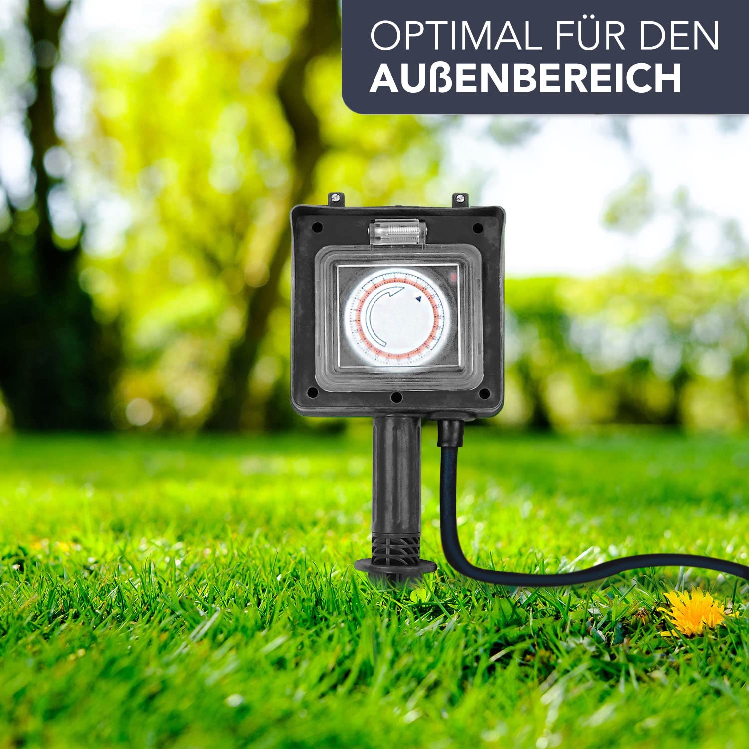 PRESA DA GIARDINO 4-fach, IP44, Granit-Quader-Optik, Elettrica Esterna - Foto 4