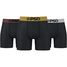 PSD Men's Boxer Briefs - Metals Cotton 3 Pack, 5 Inch Inseam, Moisture-Wicking, Boxer Briefs for Men Pack, Small