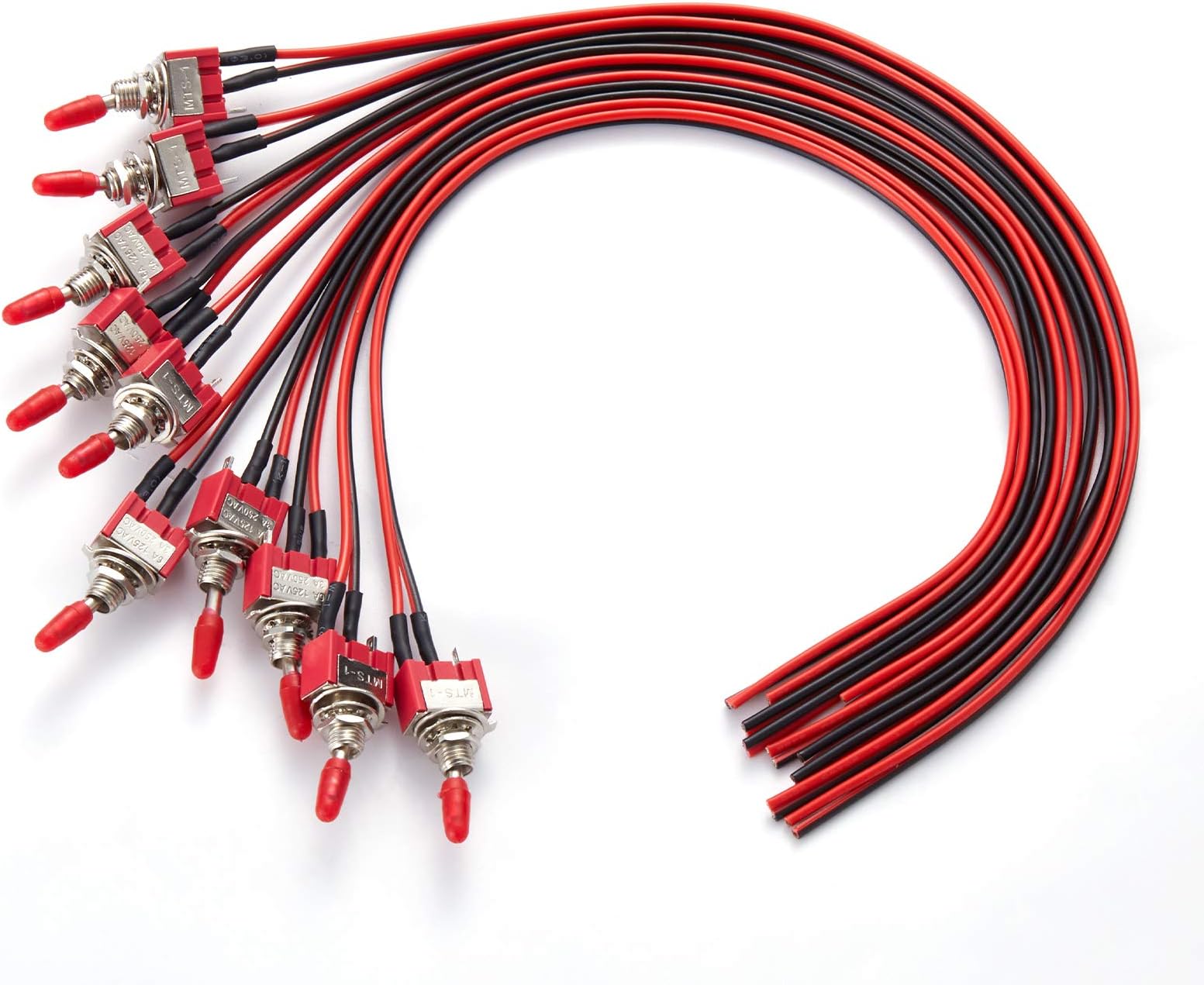 red toggle switch 10pcs