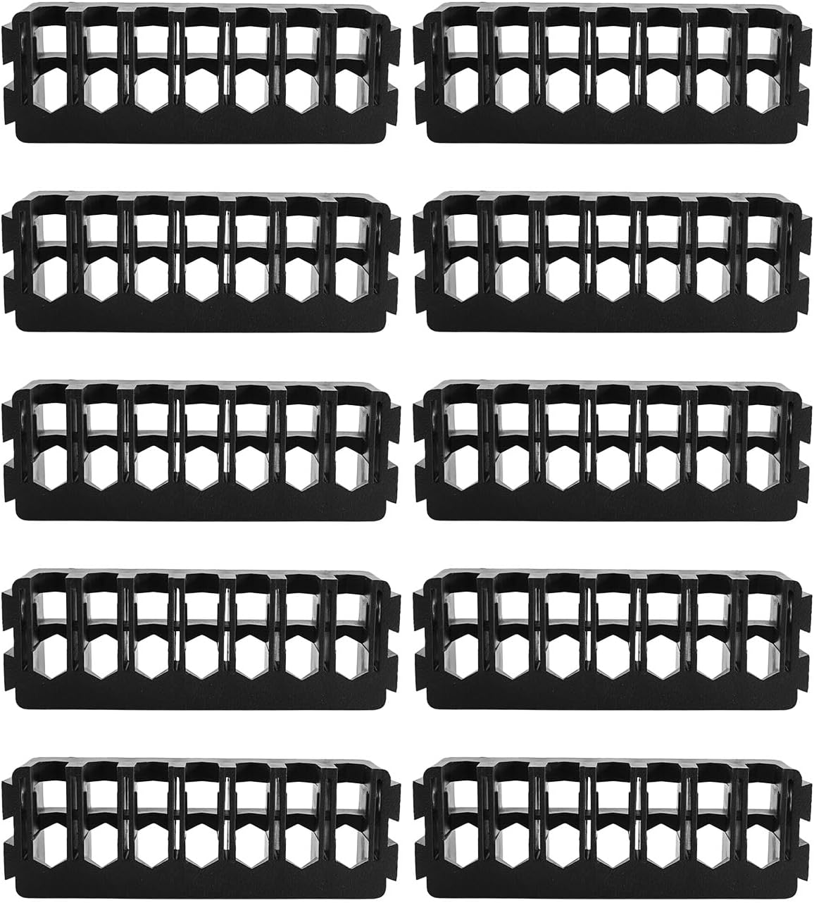 Drill Parts Support Screwdriving Bit Fixed Drill Bit Bracket Strip Fit for Dewalt Tool Box, 5 Plug Batch Insert Strip Wide Yellow, Durable Toolbox Separator Batch Head Frame, 10Pcs