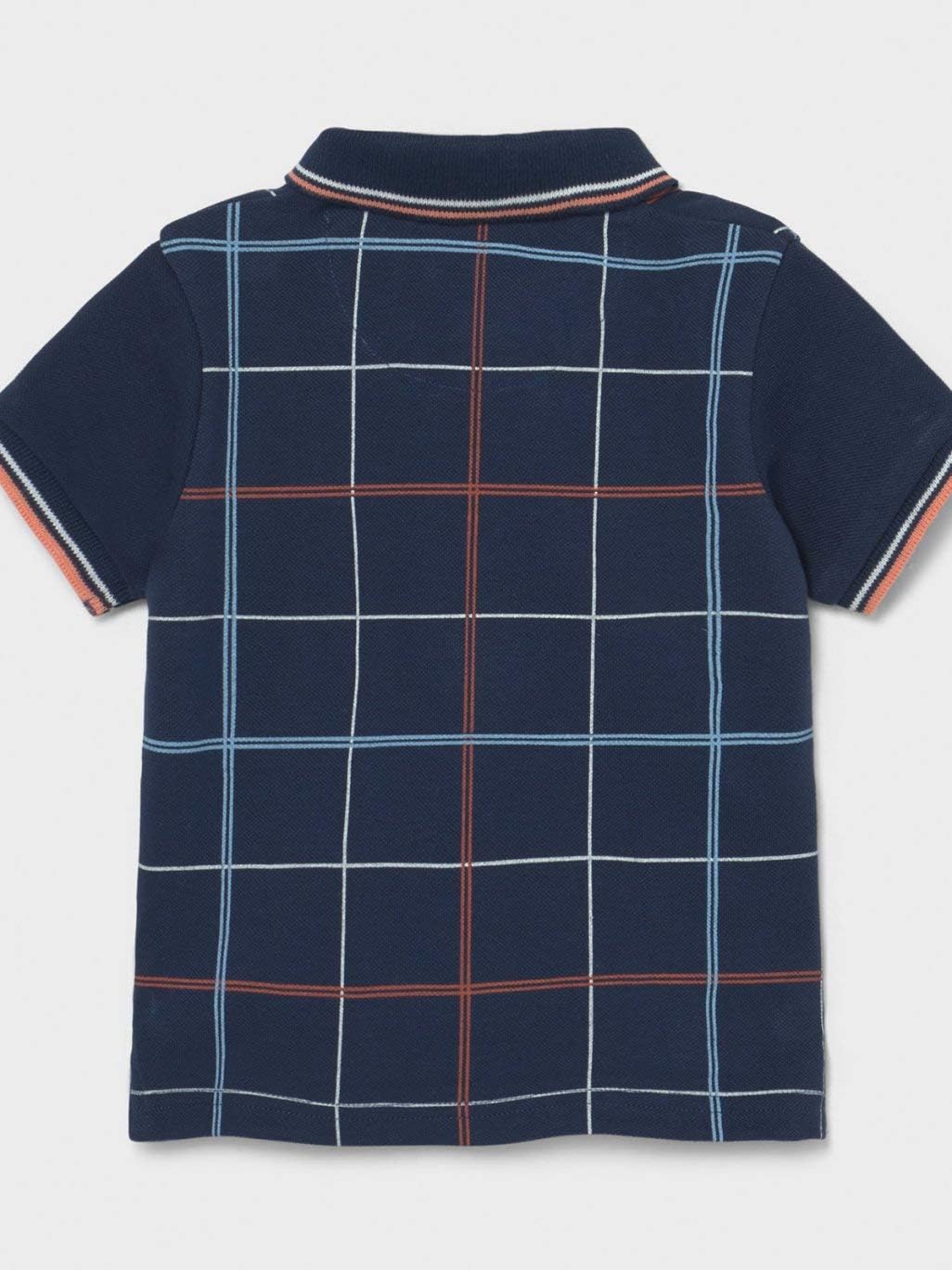 Mayoral s/s Plaid Polo for Baby-Boys Blue