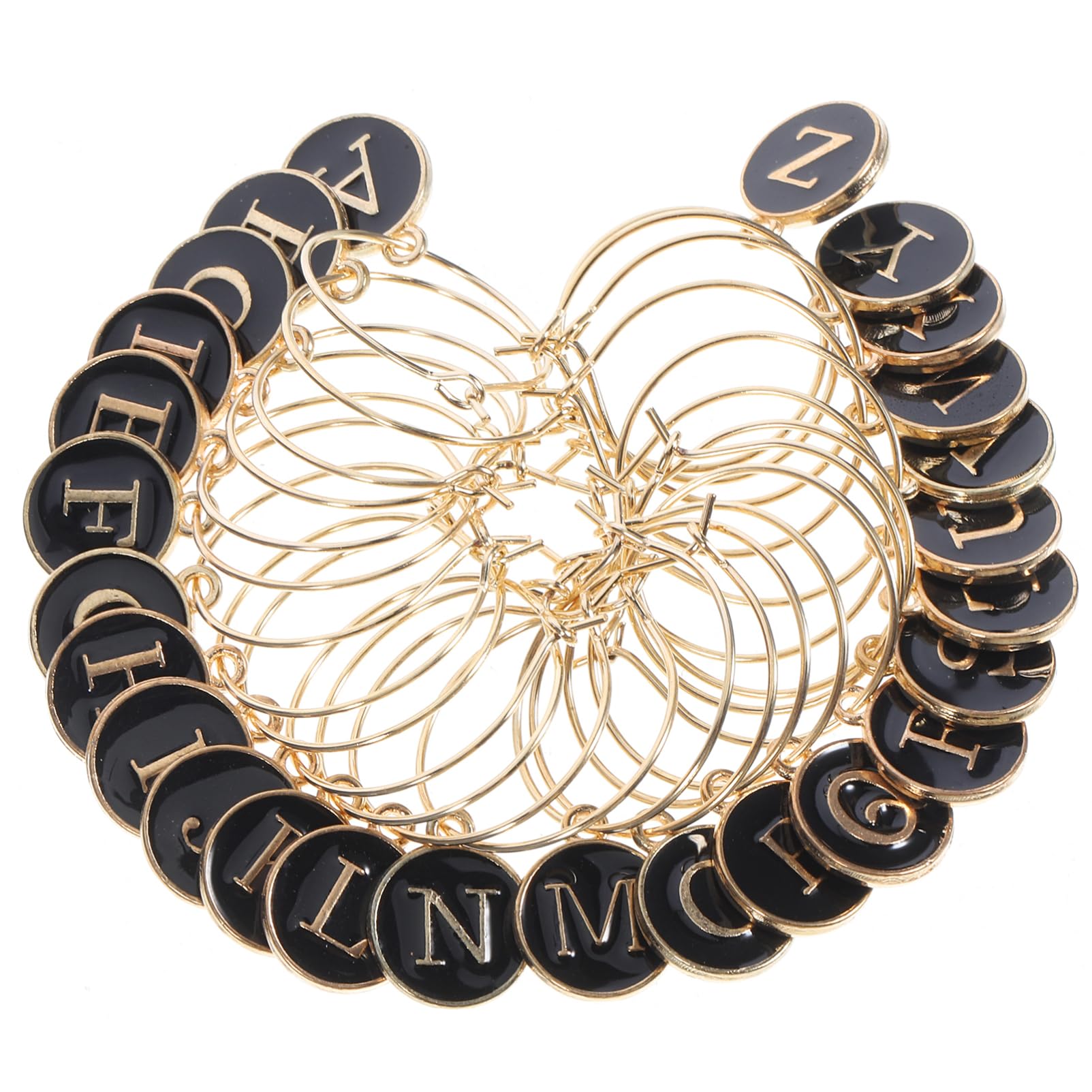 5 Ensembles Marqueurs De À Alliage Zinc De Étiquettes Décoratives Pour Verres À Avec Anneaux Identifiants Amusants Pour Et Dîners Accessoires Réutilisables Et 26 Pièces * 5