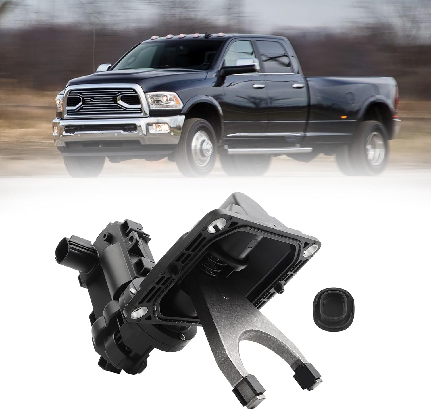 Dasbecan 4WD Front Axle Actuator Fork Disconnect Assembly Compatible with Dodge Ram 2500 3500, 2013 2014 2015 2016 2017 2018, Replace# 68216944AA 68216944AB