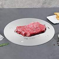 Vista 3 de Placa de conducción de calor para estufa de gas, difusor de calor de acero inoxidable, placa adaptadora de inducción con mango extraíble, utensilios