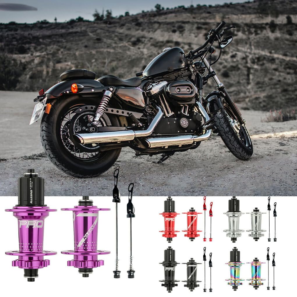 Mozzo per biciclette antiruggine da 2 pezzi - Mountain bike in lega con rivestimento antiruggine a doppia molla leggera e resistente all'usura