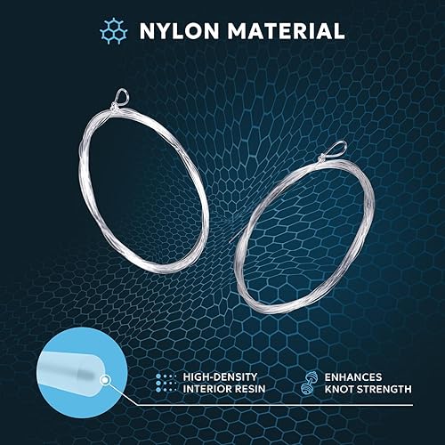 Miniatura 76 de SF Lazo preatado para pesca con mosca, líder cónico de nailon transparente trucha de agua dulce y salada Permiso de pescado de hueso de salmón