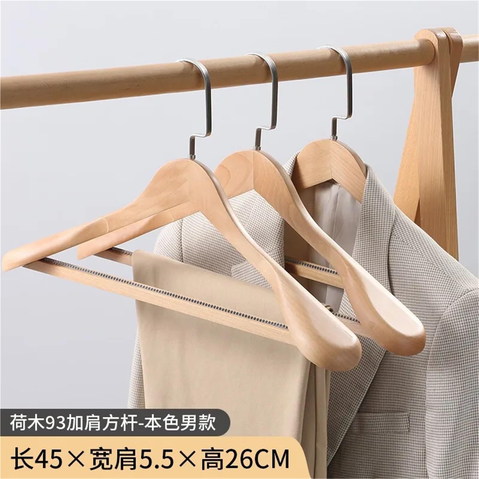 Kleiderbügel Breiter Kleiderbügel Kleiderschrank Cabides Closet para 5 Stück Anzugbügel Anzugbügel Für Schulterkleidung Aus Holz,D-Women