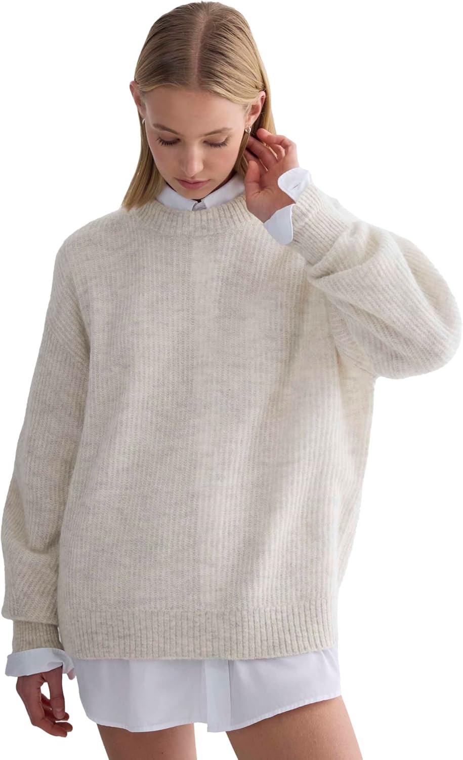 Everlane Womens The Cocoon Crew in Alpaca