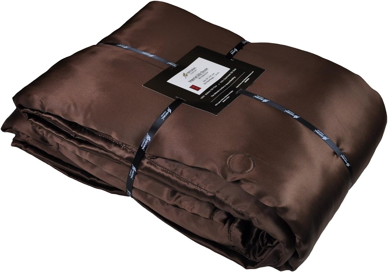Natural Comfort Imperial Silk Inside and Out Throw-Filling, Black