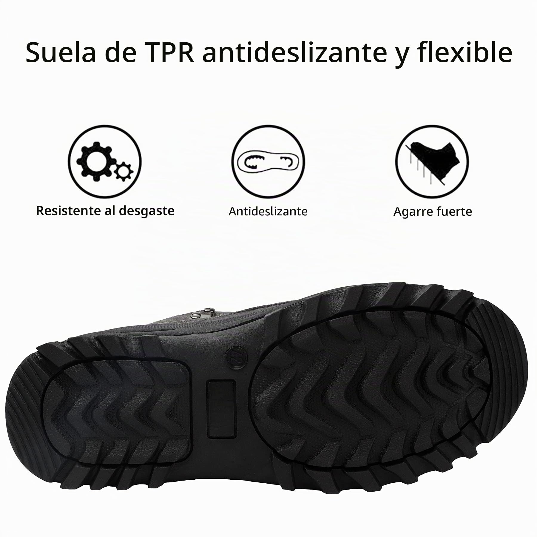 riemot Botas de Nieve para Hombre Mujer, Botas de Senderismo Impermeables Deportes Trekking Zapatos Invierno Cálido Forro de Piel Antideslizante Sneakers, para Exterior, Caminar, Viaje, Casuales