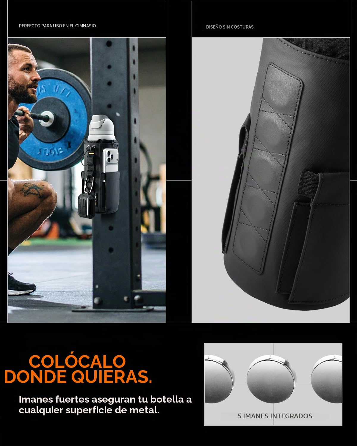 Spigen Termo Pack - Bolsa Magnética para Termo & Mosquetón Magnético con Llavero