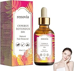 Renovia Cyperus Rotundus Oil for Hair Removal, 2026 New Renovia Cyperus Rotundus Skin Serum, Pore Minimizer, Moisturizing & Soothing, Natural Herbal Hair Removal Oil for All Skin Types (1 Bottle)