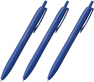 Mitsubishi Pencil, Permanent Ballpoint Pen, Jet Stream Light Touch Ink, 3 Fine Point Smooth Writing Pens, Blue Ink | 0.5mm | Japanese Stationery | Office Supplies | Japan Import