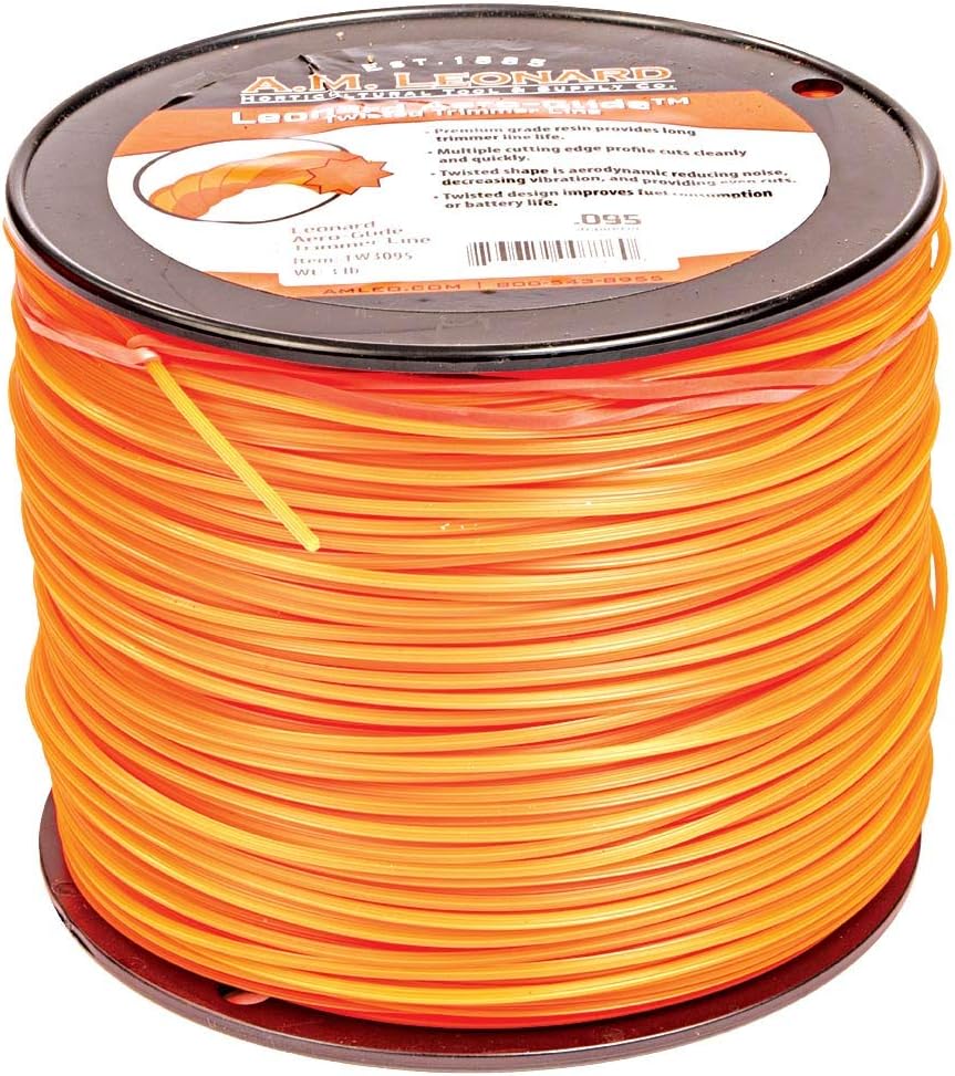 A.M. Leonard Aero-Glide Twisted Trimmer Line, .095-Inch Diameter, 3-Pound Spool