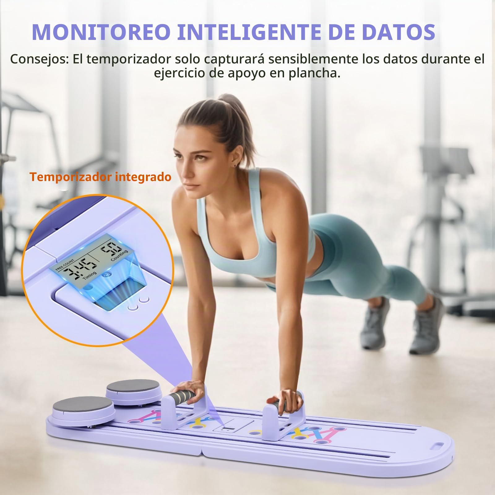 Rollingsurfer Tabla de Pilates Plegable, Reformador de Pilates Multifunción para Casa/La Oficina, Set de Tabla de Pilates Entrenamiento del Core y Fitness Corporal Total