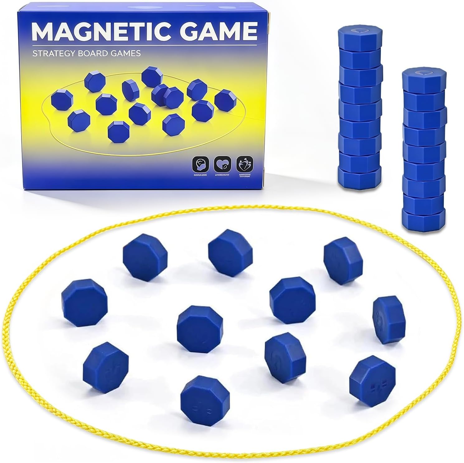 Chess Game, Multiplayer Battle Board Games, 20Pcs Stones & Portable Storage Bag, Family Games, Valentines Day Gifts, Tabletop Strategy Game for Adults, Christmas, Stocking Stuffers, Party Favors