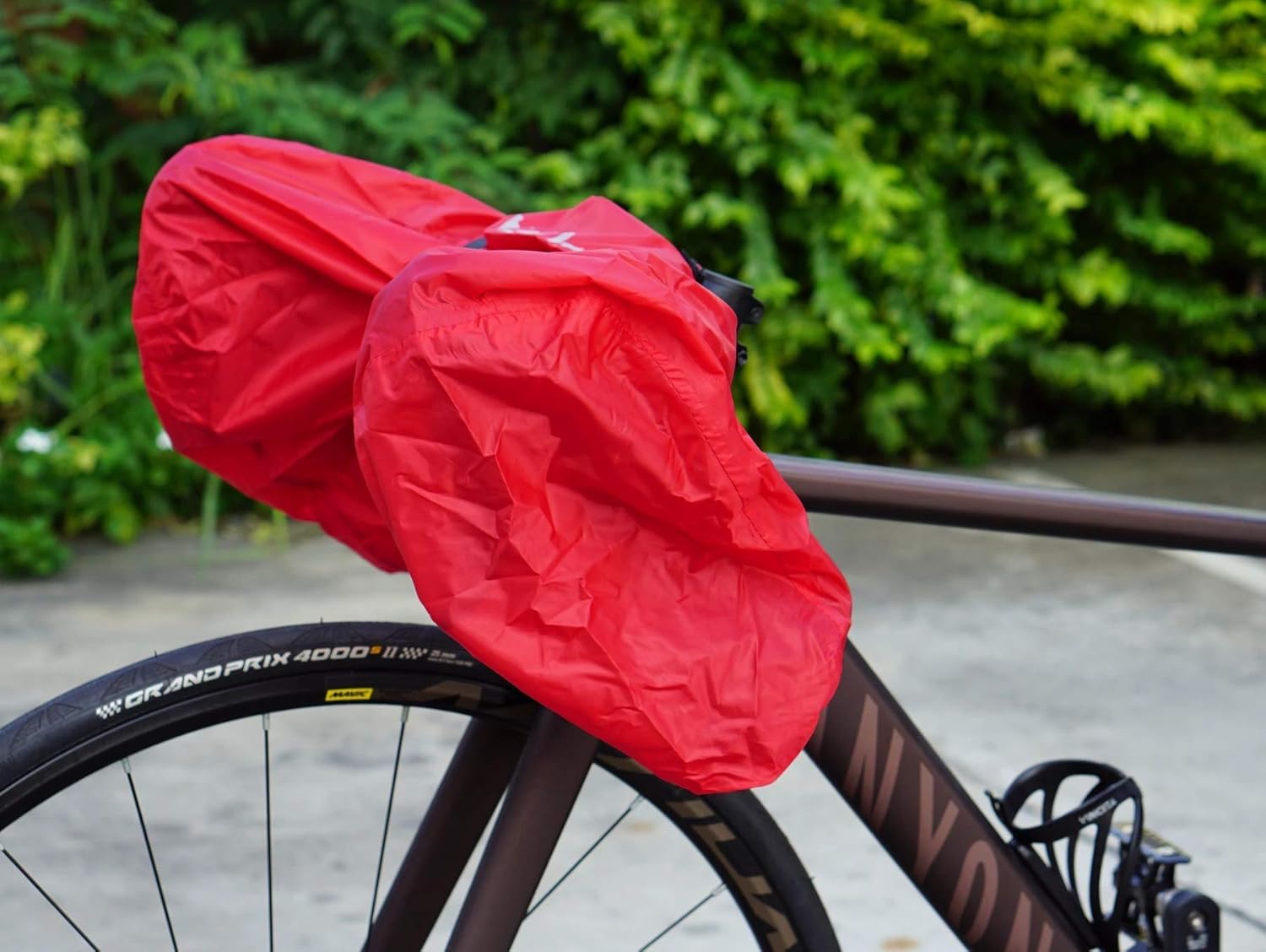 Vincita Water-Resistant Durable Handlebar Rain Cover Red Bike Cover for Mountain Bikes, Folding Bike, E-Bikes, Bikepacking Accessories (Red) : Sports & Outdoors