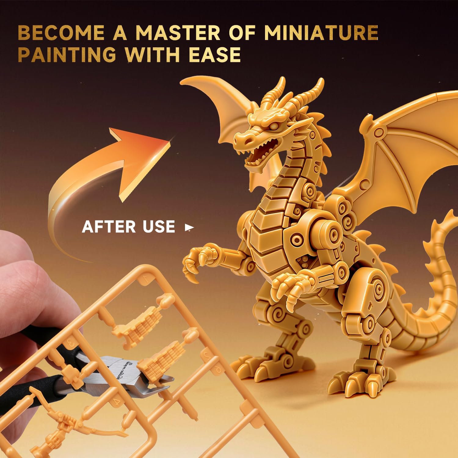 Golden Maple Hobby Tool Kit with 6 Tools for Plastic, Resin & Metal Miniature Modeling