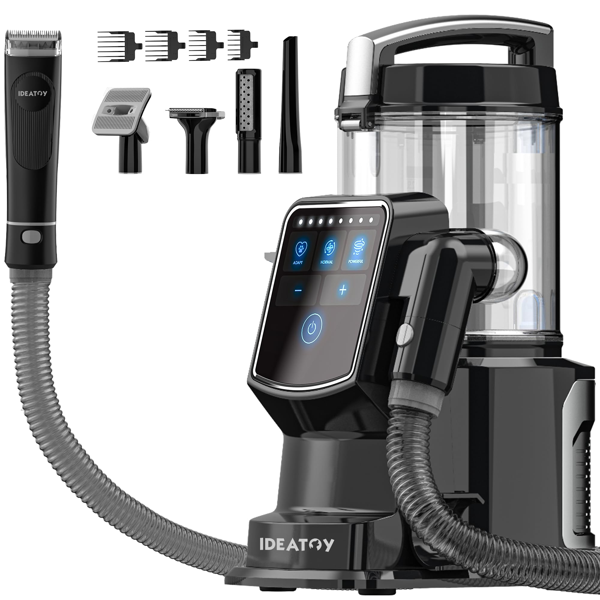 Dog Grooming Vacuum, 3L Large Canister Dog Vacuum for Shedding Grooming, Pet Grooming Kit for All Pet Fur, Dog Brush Dog Hair Vacuum, Deshedding Vacuum for Dogs, All in ONE 4000-12000Pa