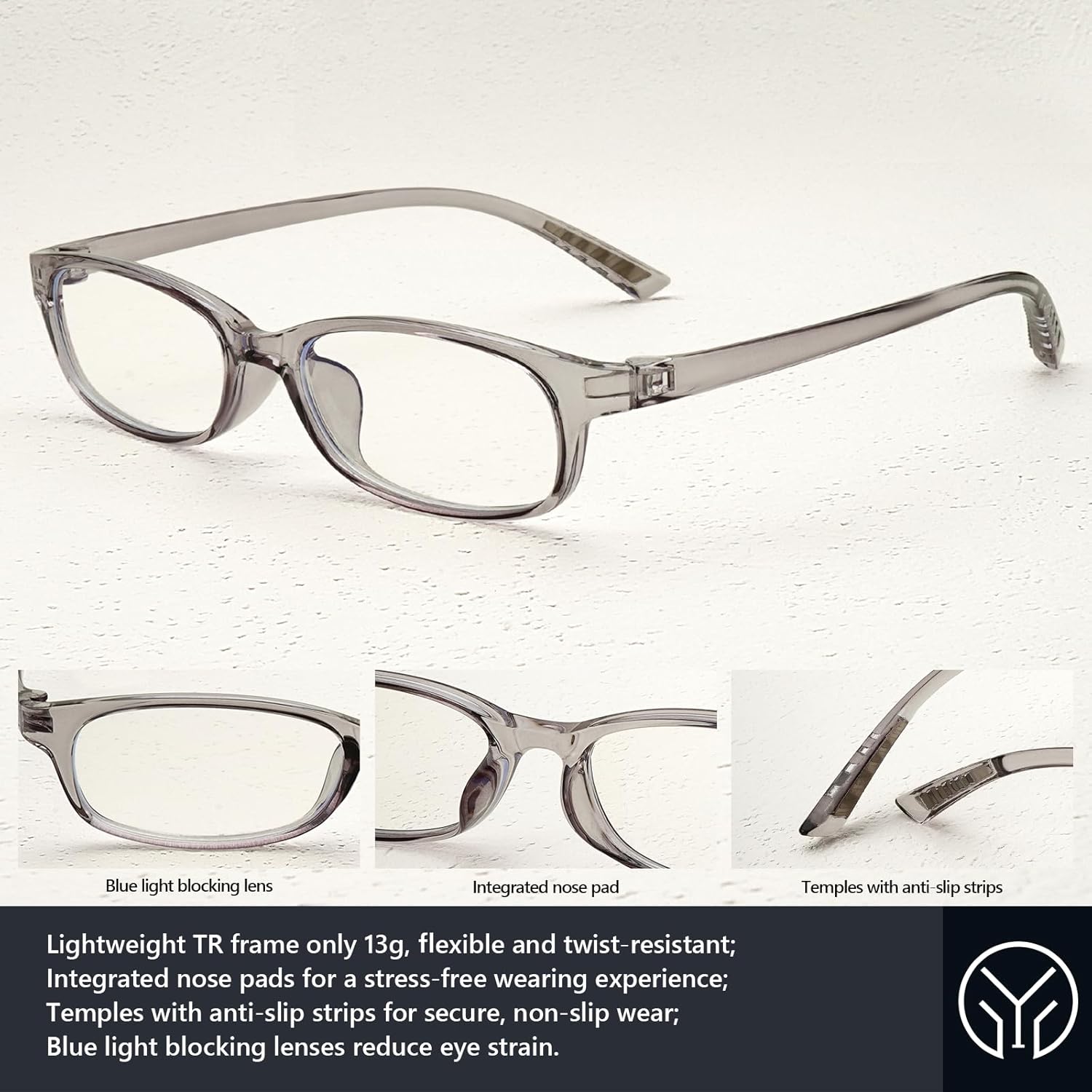 Trendy Rectangular Glasses for Women Men Narrow Square Blue Light Blocking Fake Eyewear Y2K Cosplay Glasses - Image 4