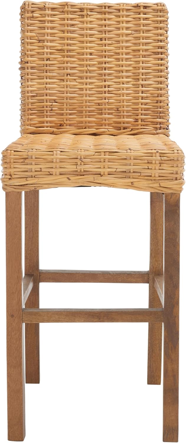 Safavieh Home Tobie Natural Rattan 30-inch Bar Stool