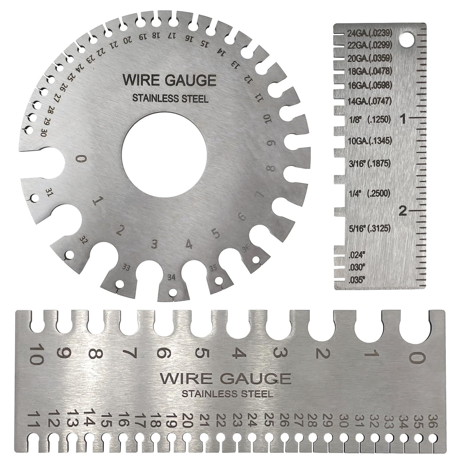 Stainless Steel Wire Gauges - Measure Thickness & Weld -1 Stainless Steel Wire Gauges - Measure Thickness & Weld -1