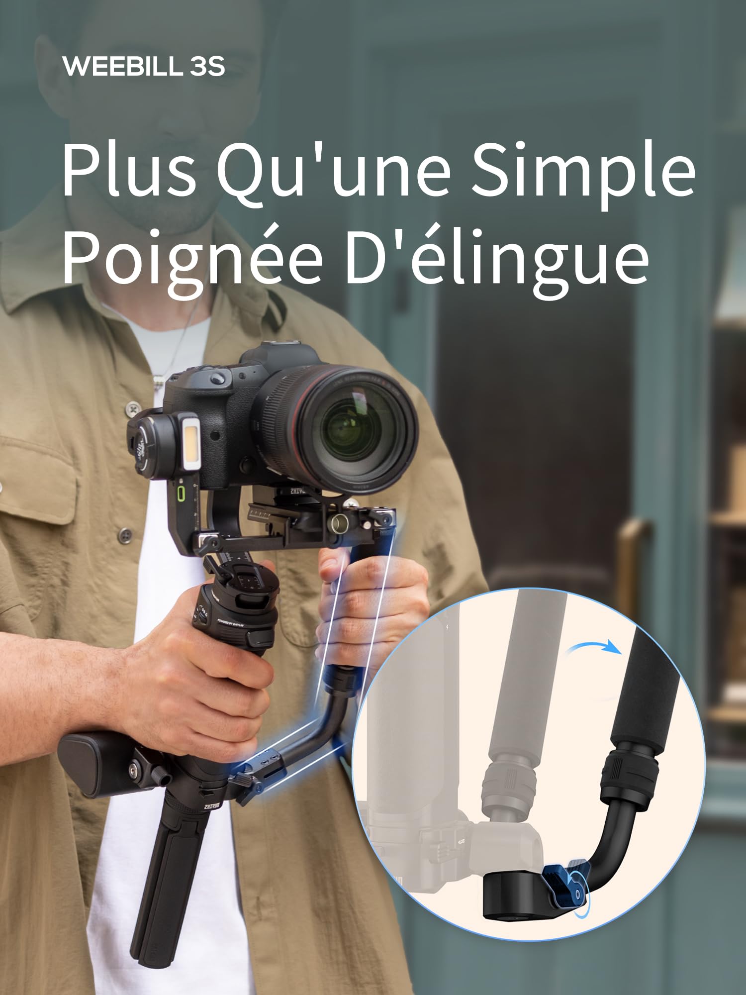 ZHIYUN Weebill 3S Combo [Officiel] Stabilisateur de cardan pour DSLR et Appareil Photo sans Miroir, stabilisateur 3 Axes avec trépied/poignée/Repose-Poignet/lumière/Sac, pour Nikon, Canon, Sony, etc