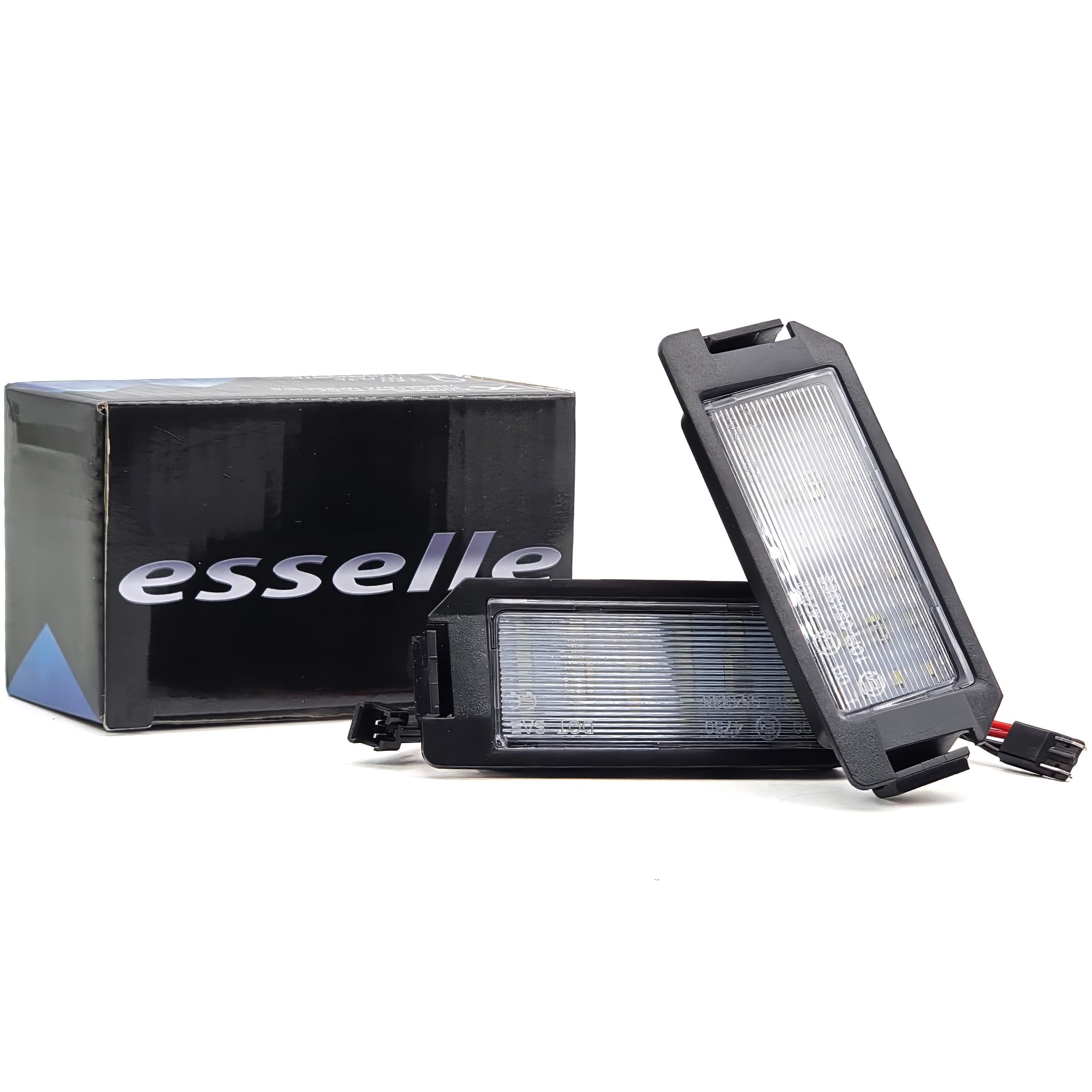 Placchette Luci Targa LED Compatibili con Hyundai Genesis, I10 MK2, I10 MK3, I20, I30 MK1, Picanto 2, Rio 3, Soul, Soul 2, Veloster 18 SMD CANBUS 6000K Bianco Plug & Play