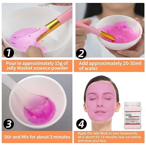 Miniatura 9 de Nielies Cherry & Pure Himala Yan Jelly Mask Máscara de gelatina para profesionales faciales, máscara facial de gelatina, máscara vajacial