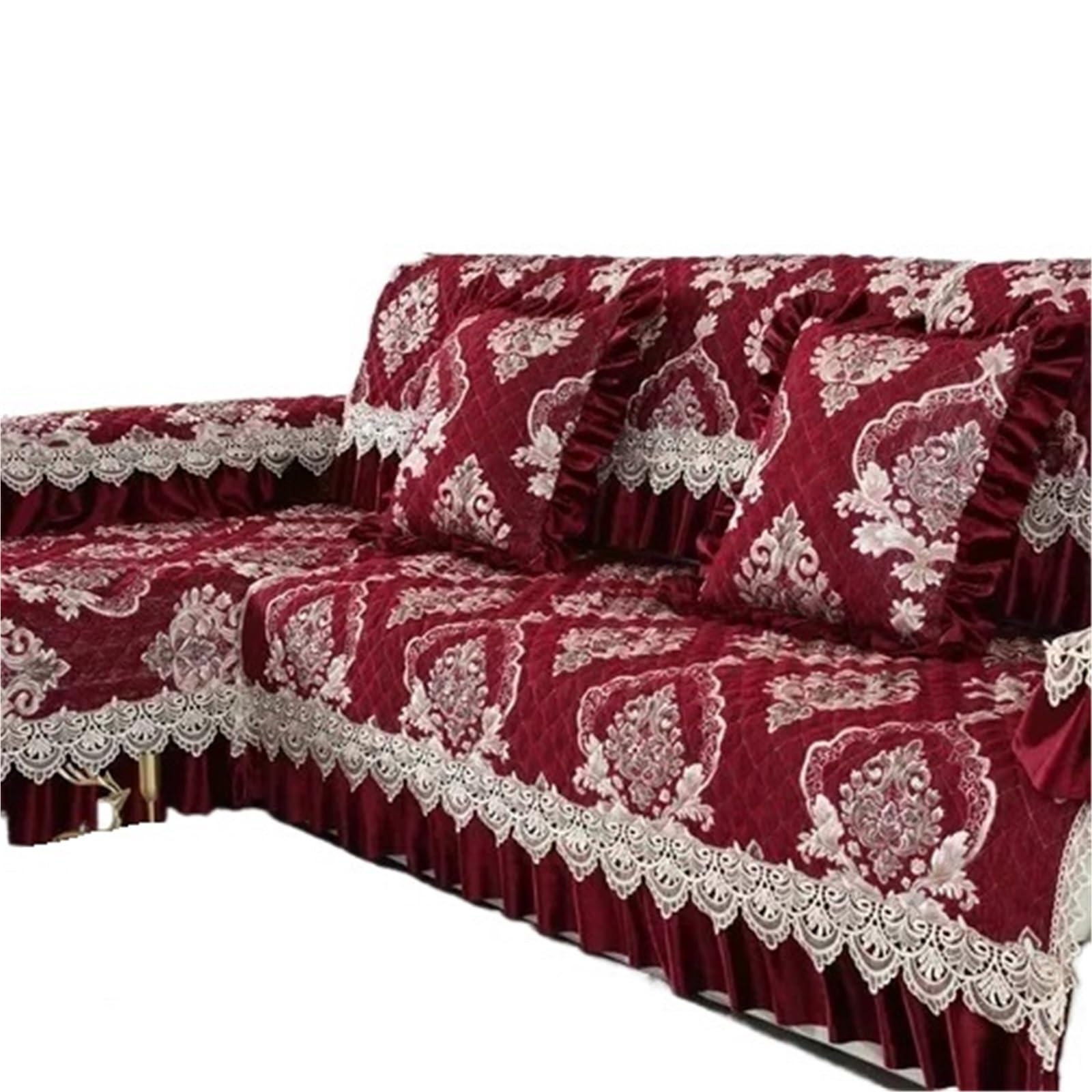 CHAKEUZND sofa slipcovers， Sofa Slipcover With Skirt Multiple Sizes(Style 009,70x180x18cm)