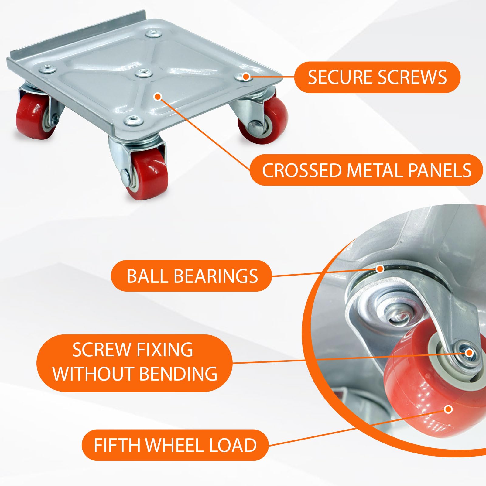 TUAKIMCE Heavy Duty Furniture Movers with 5 Swivel Wheels, 560kg Load Capacity - Image 4