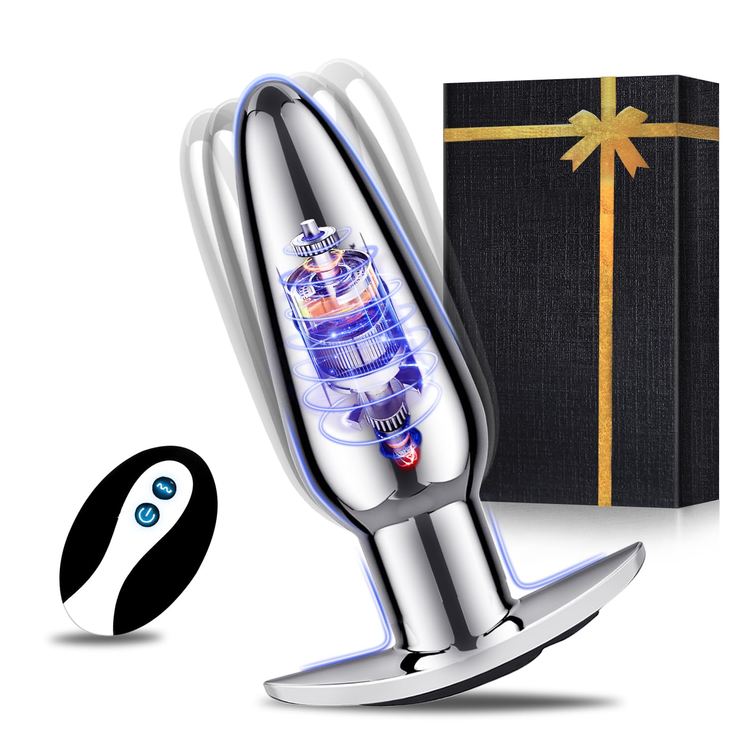 Vibratore Plug Anale-Dilatatore Donna Sexytoysys Uomo Coppia Vibratoreper Donna Professionale Wireless con Telecomando Sex Toys Vibratore per Uomo Vibratori (Metals)