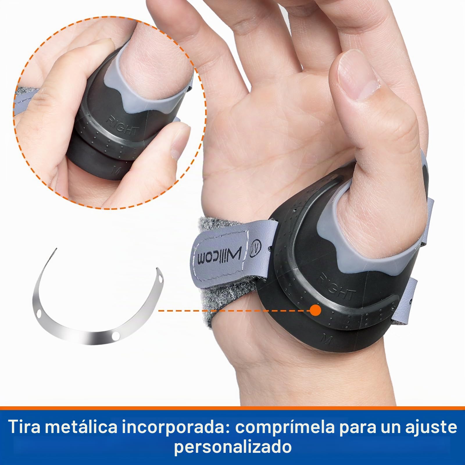 Muñequera para Dolor Articular e Inestabilidad, Soporte CMC que Estabiliza la Articulación CMC y Osteoartritis (Mano izquierda, Talla XS, 15-17.5CM)