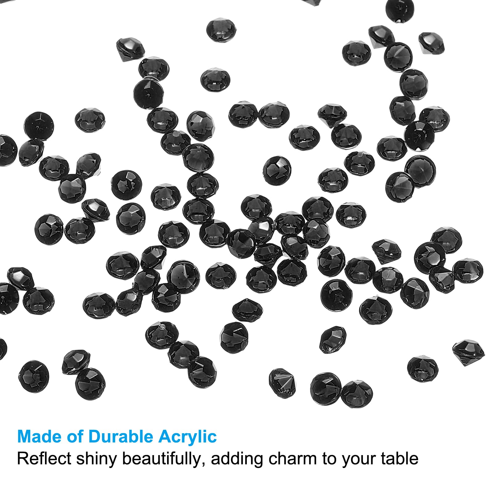 PATIKIL 6000Pcs Clear Acrylic Wedding Diamonds 3mm Table Scatter Confetti Crystals Vase Fillers Gems for Table Centerpiece Bridal Shower Party (4000Pcs Clear and 2000Pcs Black) - Image 3