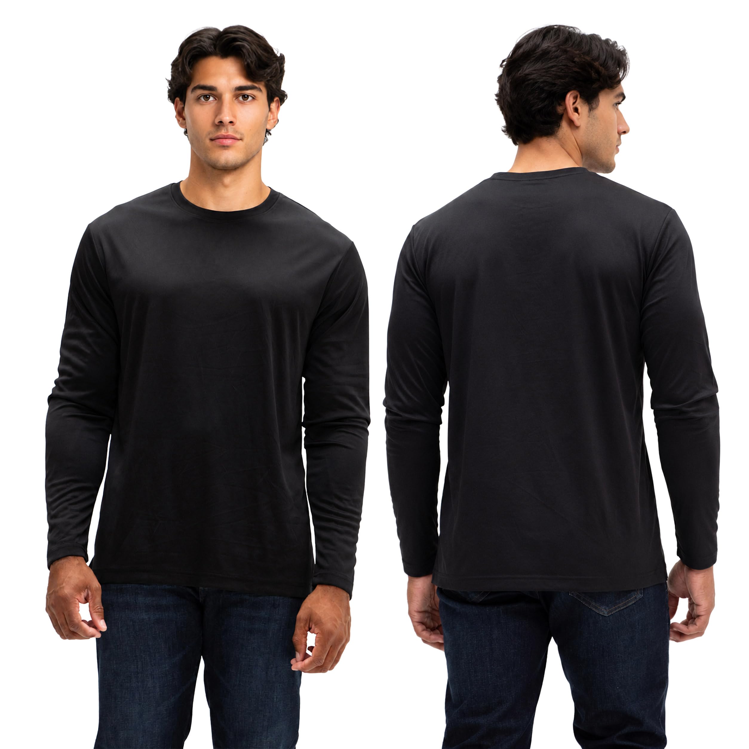 Men's 2 Pack Cool-Chain Workout Long Sleeve T-Shirts (UPF 50+)-image-26