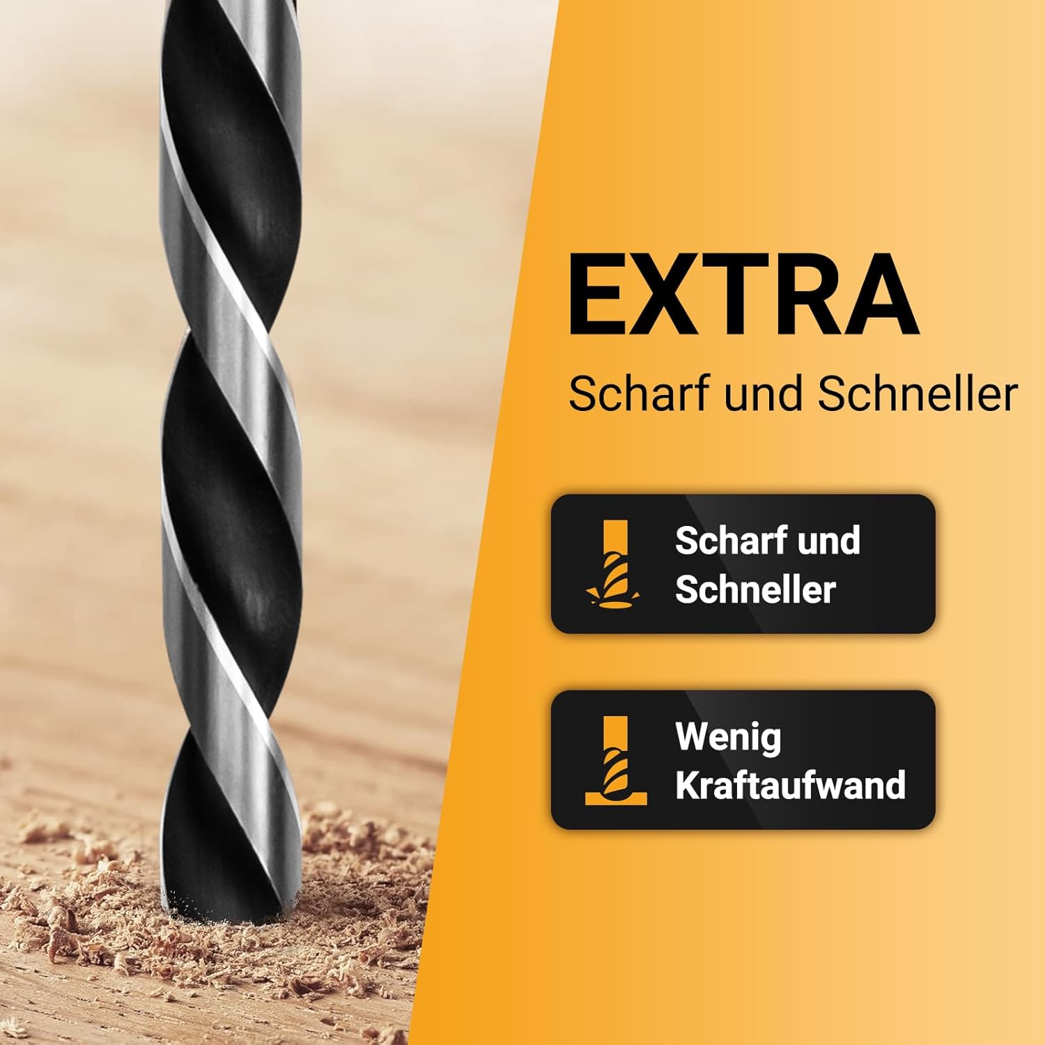 Extra Long 230mm Brad Point Wood Drill Bit Set Metric - 7 Pack Carpenters Quality - Drill Splinter-Free Perfectly Round Holes in All Types of Wood (4mm, 5mm, 6mm, 7mm, 8mm, 10mm, 12mm)